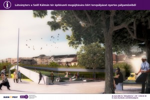 Látványterv a Széll Kálmán tér építészeti megújítására kiírt tervpályázat nyertes pályaművéből Látványterv a Széll Kálmán tér építészeti megújítására kiírt tervpályázat nyertes pályaművéből