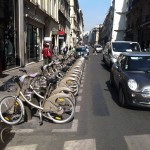 Nyilvános kerékpárállomás Párizsban