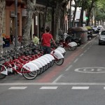 Nyilvános kerékpárállomás Barcelonában