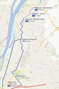 A 230-as busz útvonala (térkép) A 230-as busz útvonala (térkép)