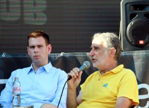 Vitézy Dávid, a BKK vezérigazgatója és László János a Magyar Kerékpárosklub elnöke