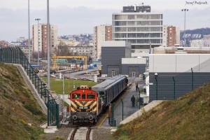 Megérkezik kedden a szerelvény az M4-es metró kelenföldi járműtelepére (fotó: Bedenek József)