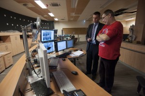 A pályateszt az új diszpécserközpontból (fotó: Nyitrai Dávid)