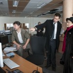 Hanna Gronkiewicz-Waltz, Varsó főpolgármestere és Vitézy Dávid, a BKK vezérigazgatója a 4-es metróban (fotó: Nyitrai Dávid)