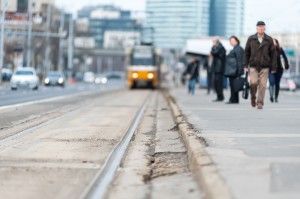 Az 1-es villamos Népfürdő utcai megállóhelye (fotó: Nyitrai Dávid)