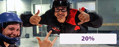 Indoor Skydiving, flying in the wind tunnel