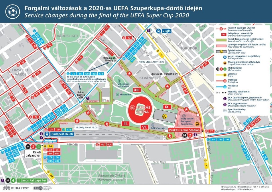 Sűrűbben közlekedő járatok a Puskás Aréna környékén