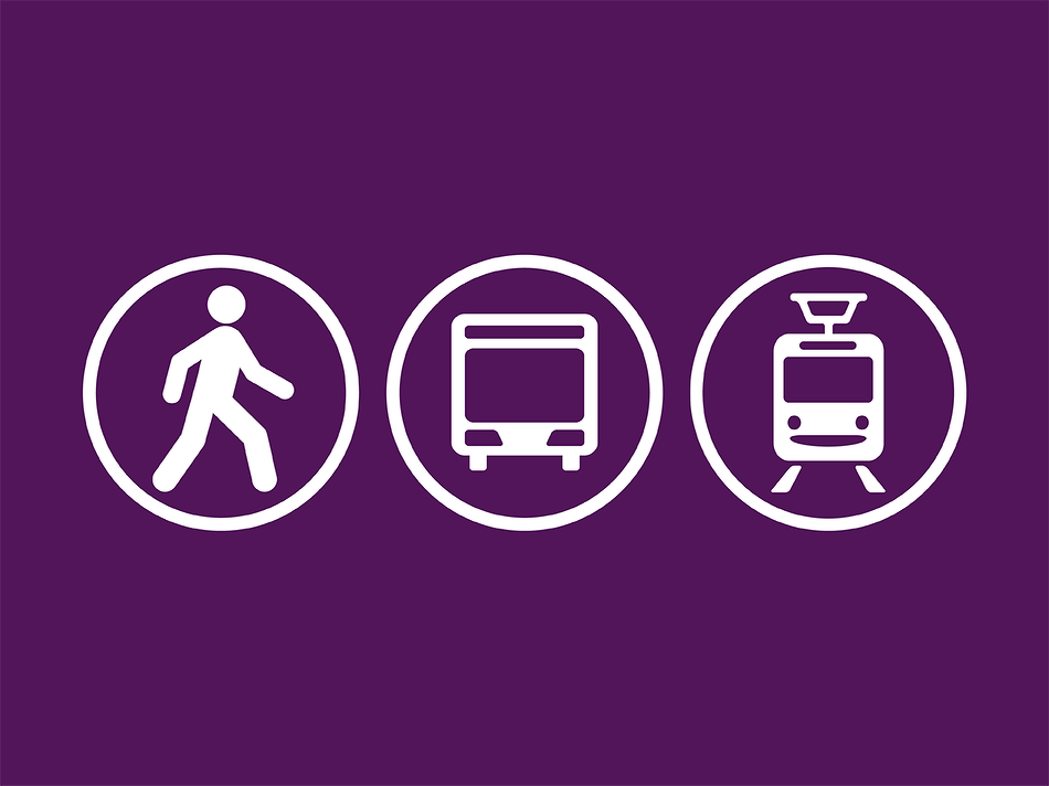 The pictogram of the accessible public transport