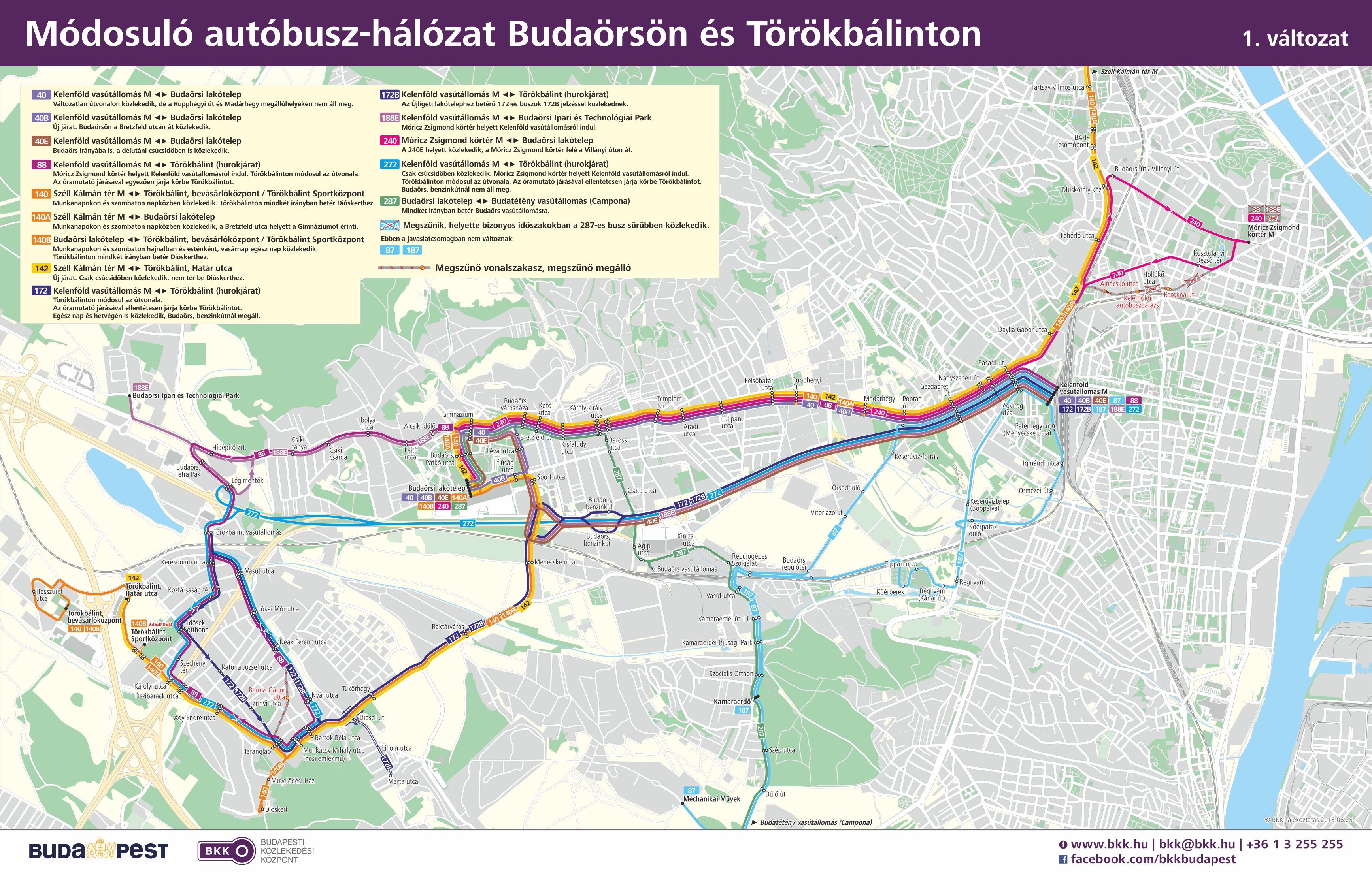 Térkép: módosuló autóbusz-hálózat Budaörsön és Törökbálinton