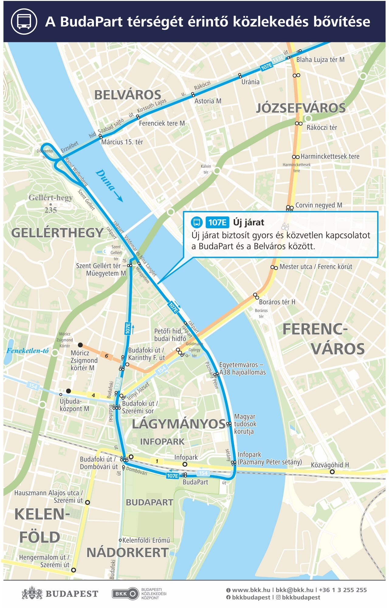 A BudaPart térségét érintő közlekedés bővítése