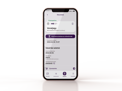 Vonaljegy a BudapestGO applikációban