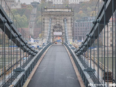 A Lánchíd aszfaltozása