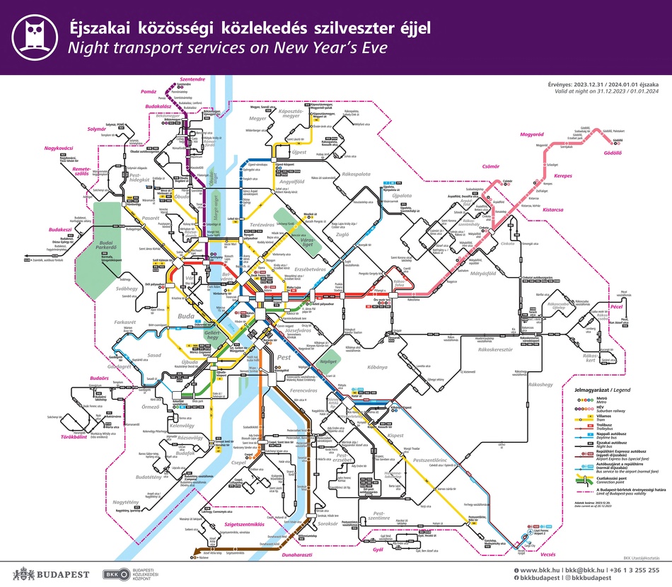 Szilveszteri információk térképen.