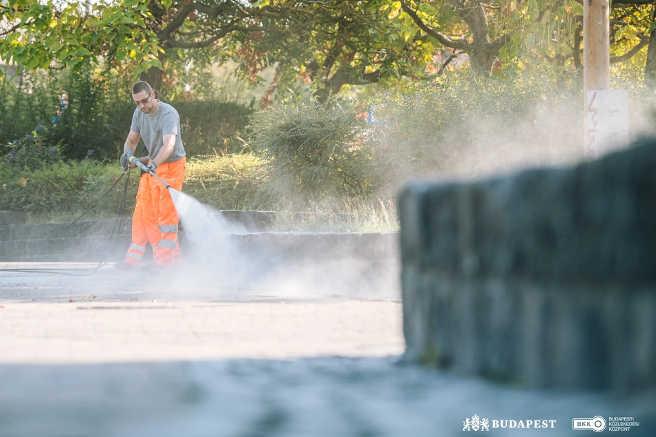 Köztisztasági és közrendvédelmi akció Újpest-városkapunál.
