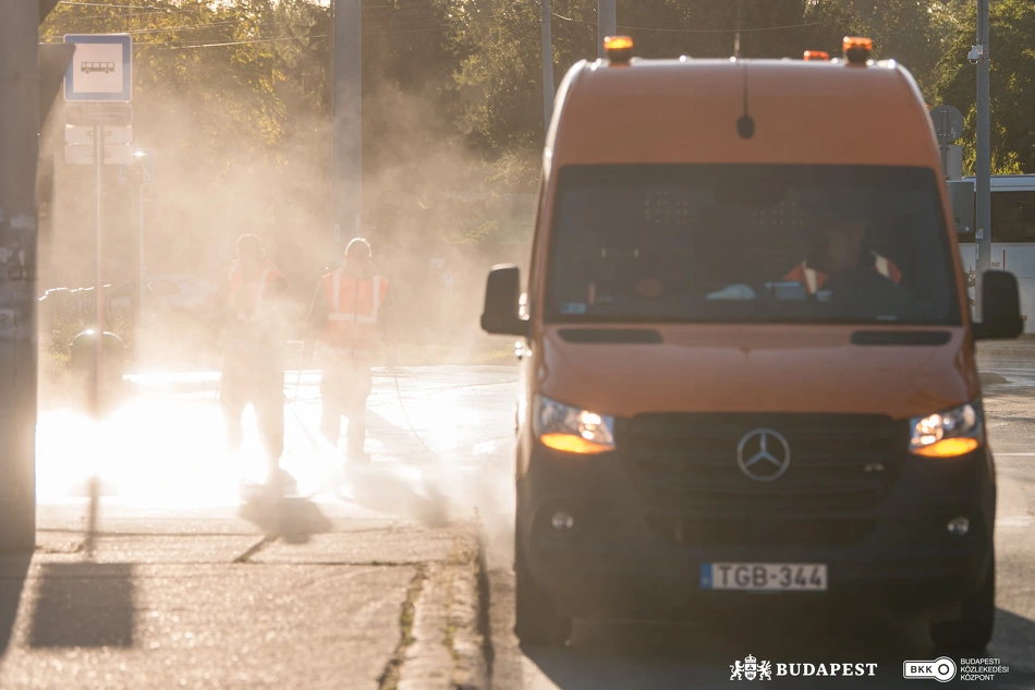 Köztisztasági és közrendvédelmi akció a Lehel téren.