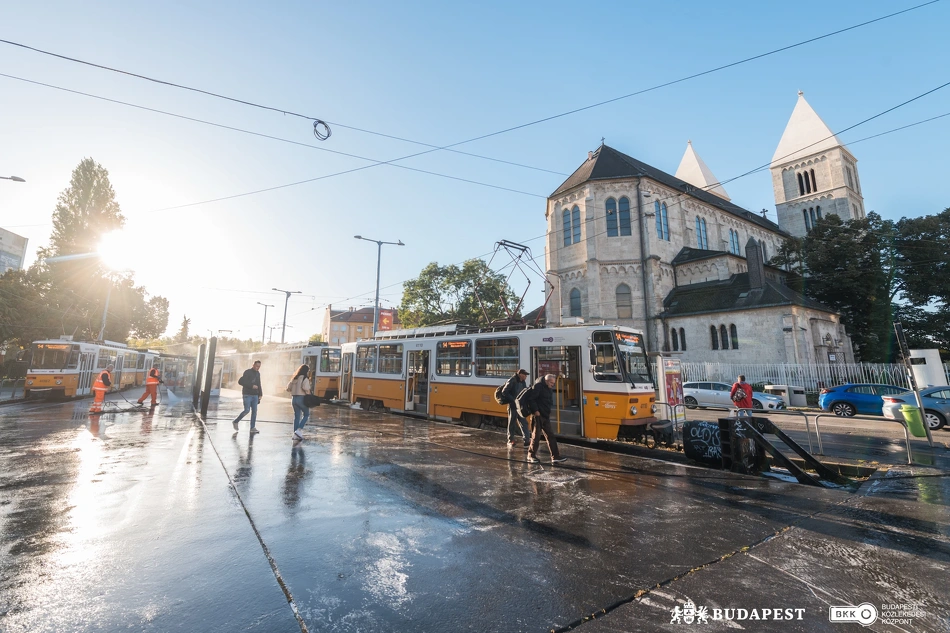 Köztisztasági és közrendvédelmi akció a Lehel téren.