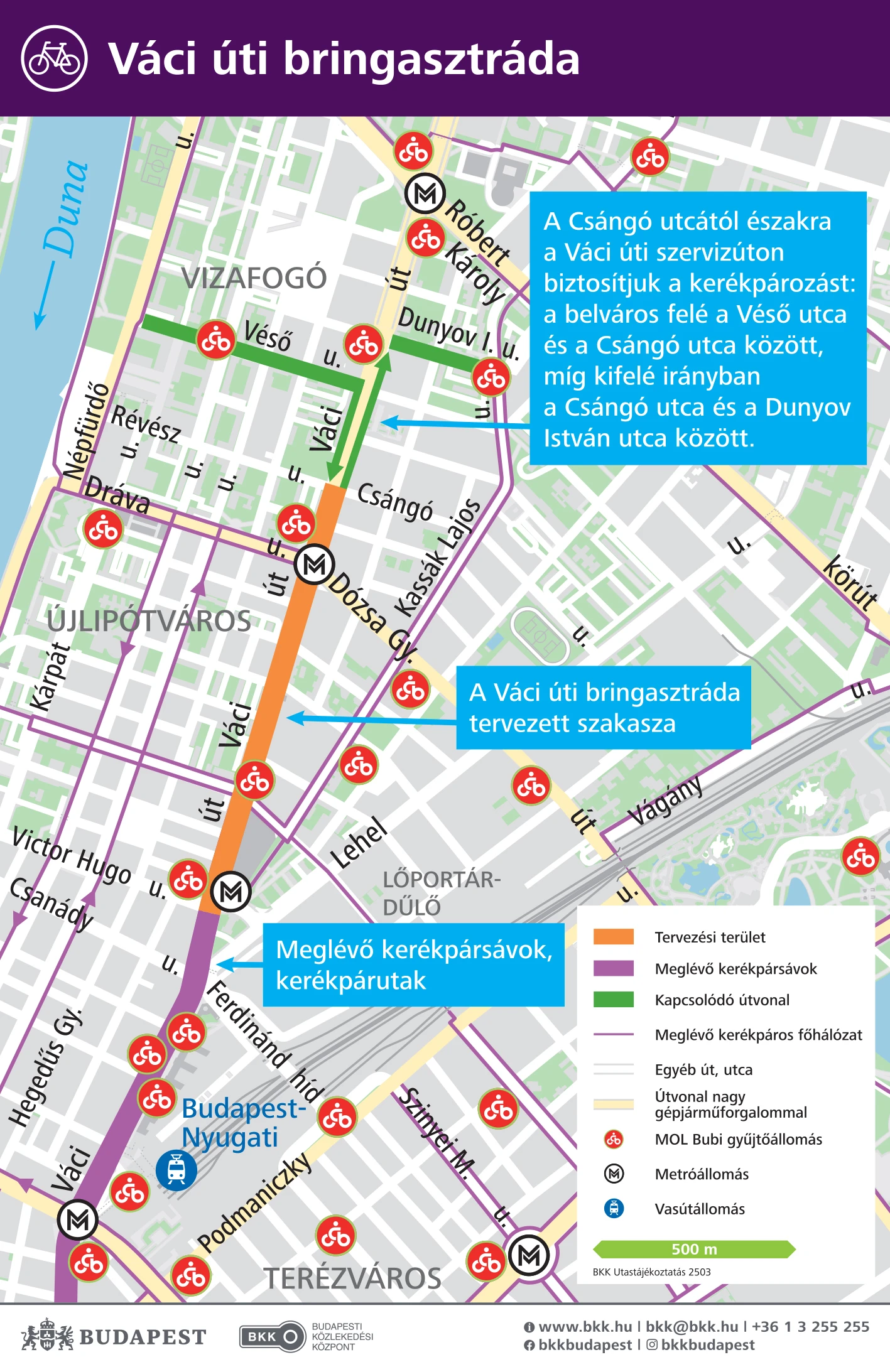 Váci úti térkép.