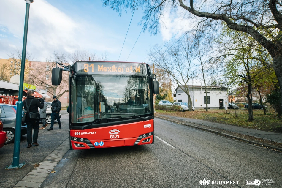Az új 81-es trolibusz.