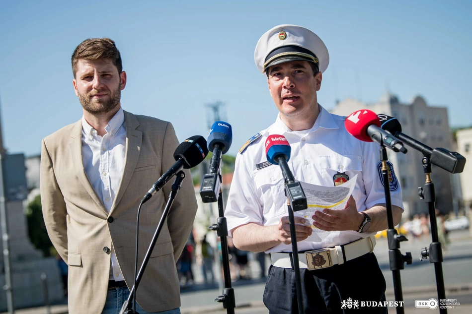 Sajtótájékoztatón a BRFK és a BKK munkatársai