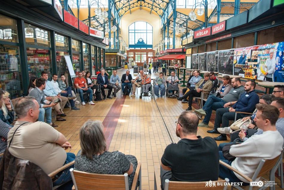 Nagykörút témacsoport a Rákóczi tér vásárcsarnokban.
