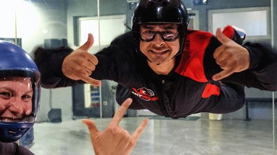 Indoor Skydiving, flying in the wind tunnel