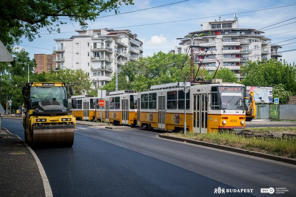 Munkavégzés az István út–Pozsonyi utcában.