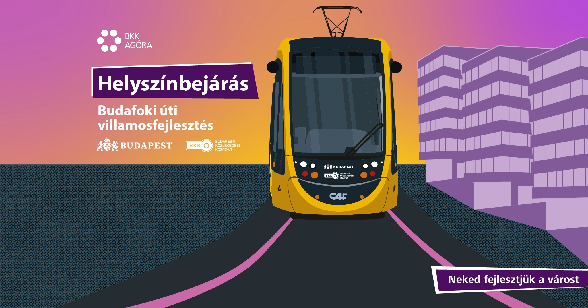 Figyelemfelhívó kreatív a budafoki úti helyszínbejárásról