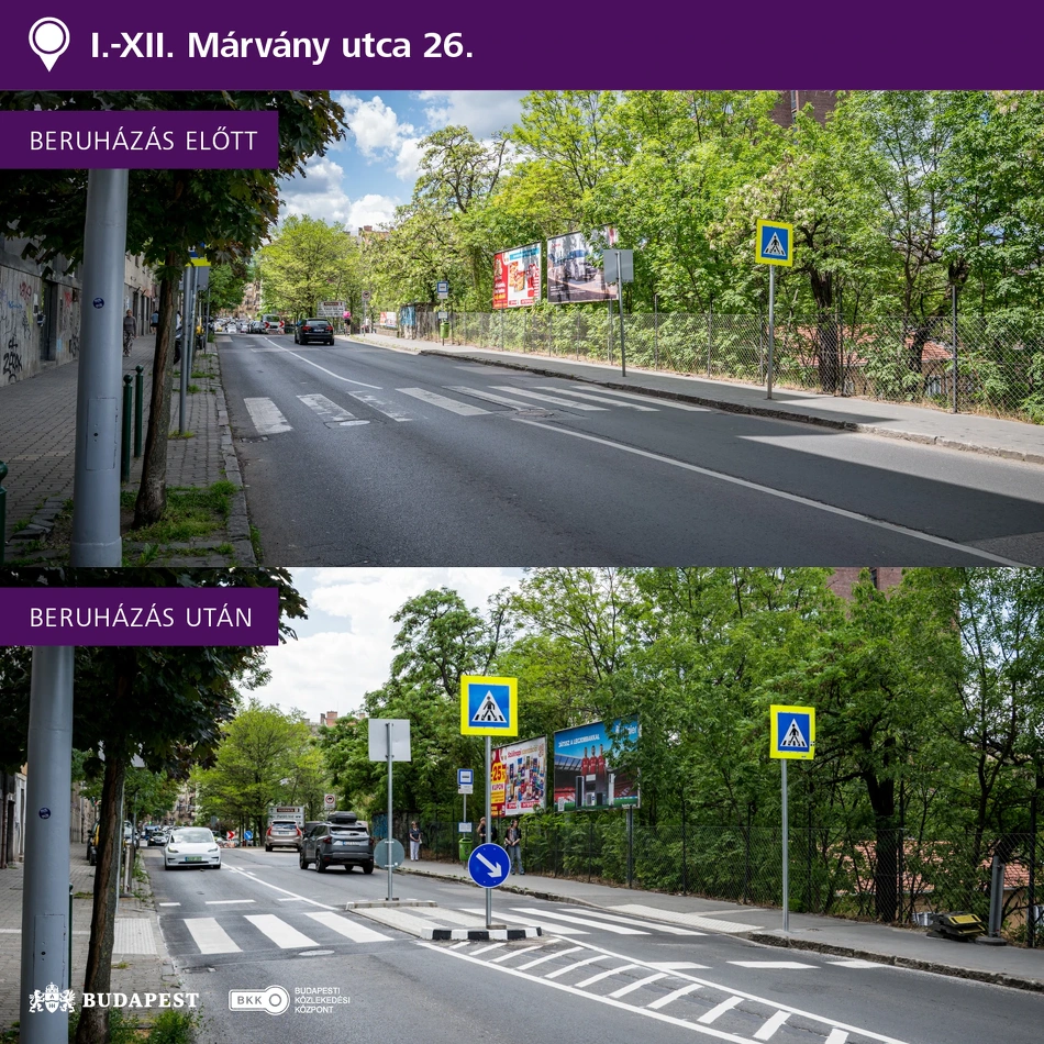 Megújult átkelő a Márvány utcában