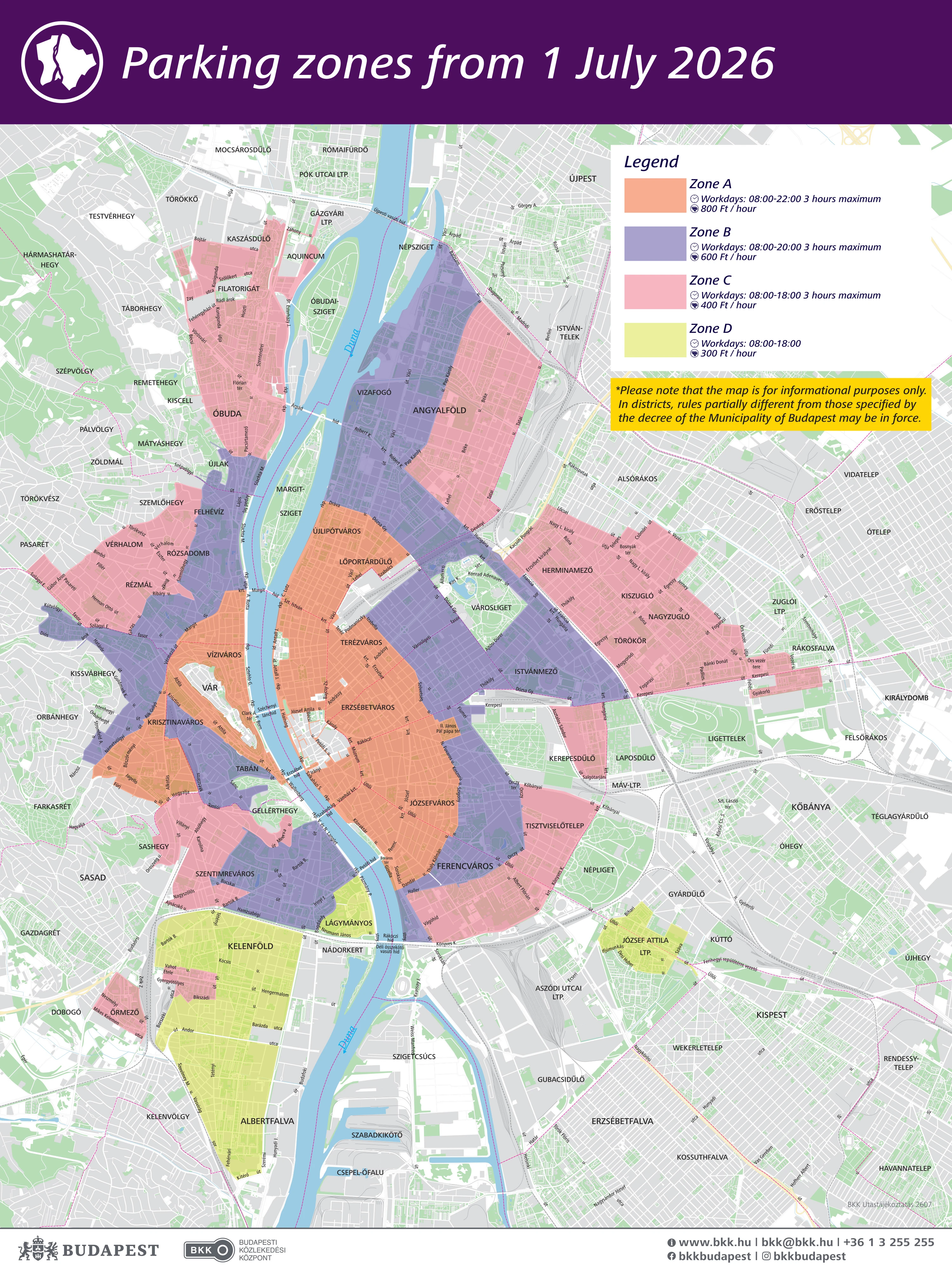 Parking zones