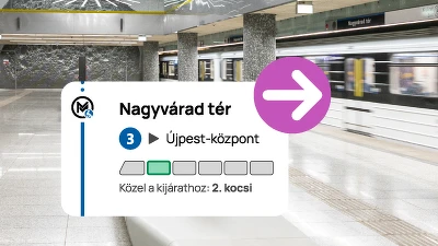 A BudapestGO már azt is megmutatja,  melyik metrókocsiba érdemes felszállni