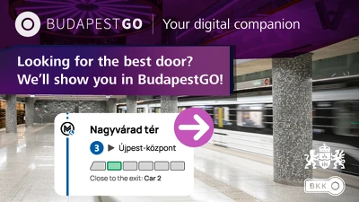 A BudapestGO már azt is megmutatja,  melyik metrókocsiba érdemes felszállni
